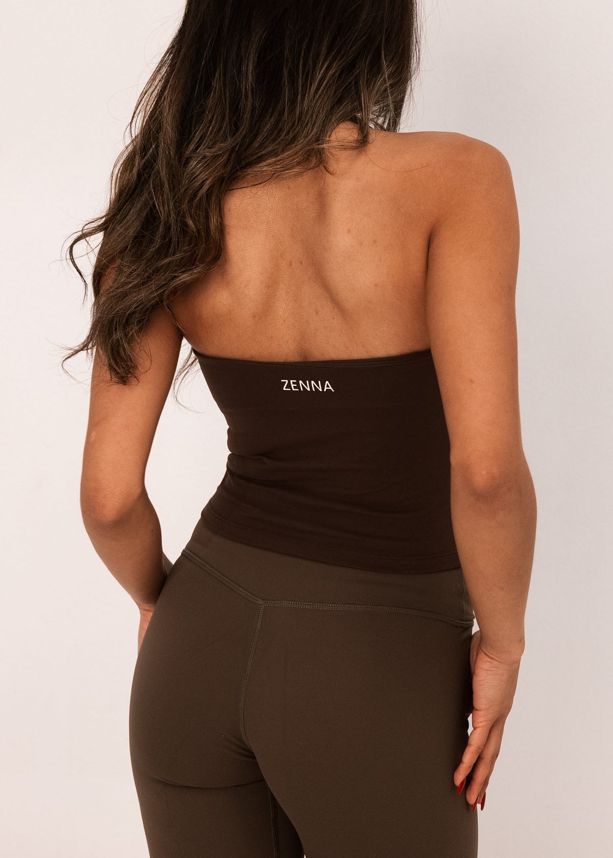 Zenna Active Horizon Tank halter top with built-in shelf bra – view 2